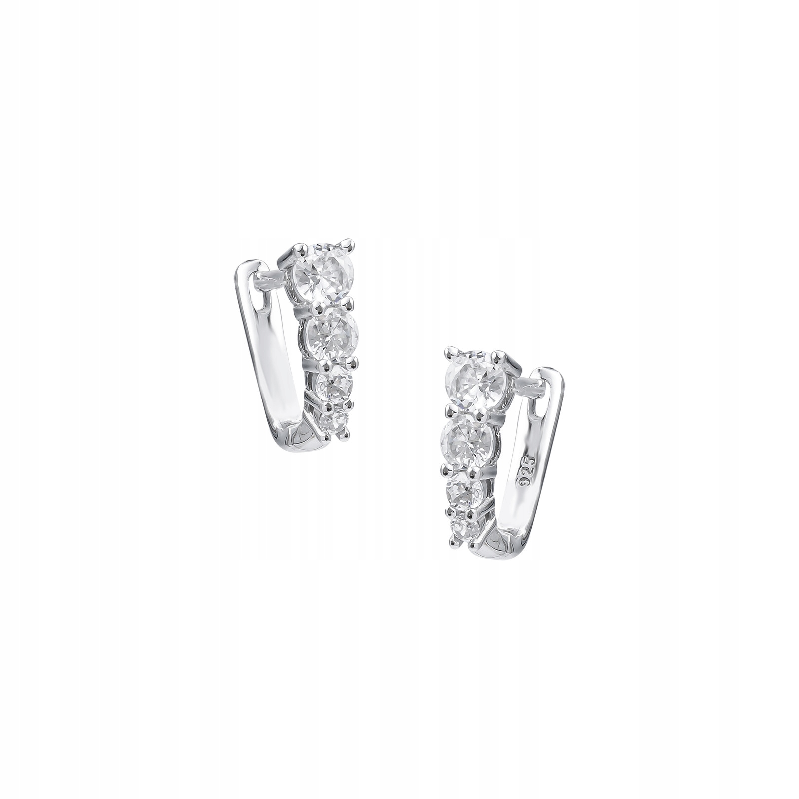Stříbrné 925 náušnice Čtyři Zirkony