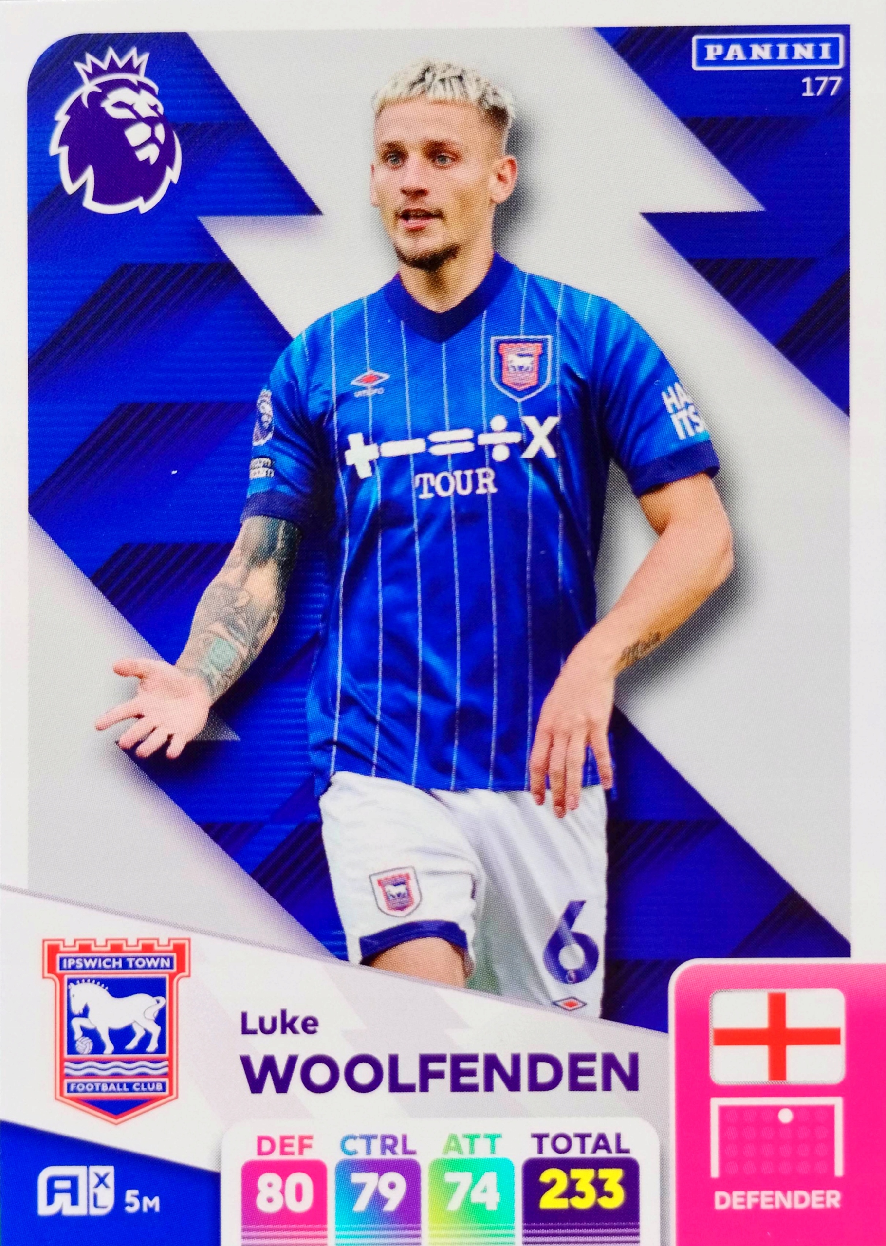 Premier League 2025 Base 177 Luke Woolfenden Ipswich Town
