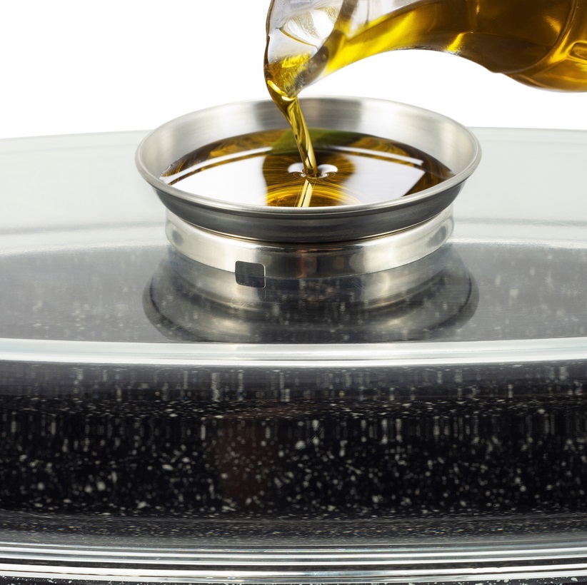 BRYTFANNA Z POKRYWKĄ gęsiarka RONDEL 5,5L garnek Marka Kamille