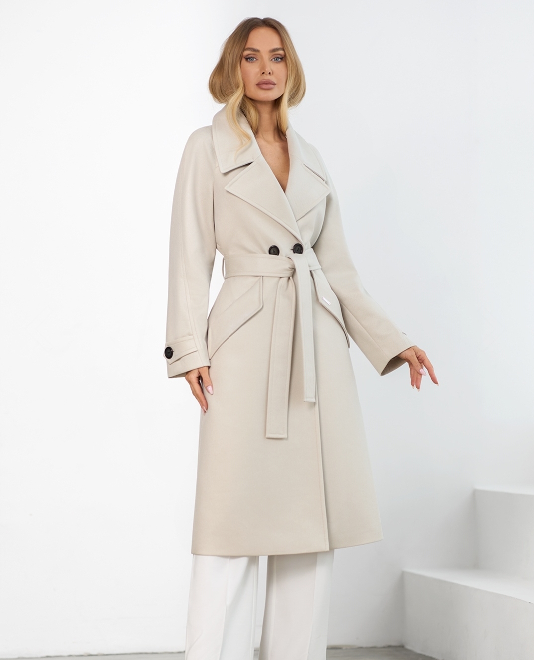 Zartex dámský trenčkotový kabát bez kapuce Tessa latte SS25 velikost 44