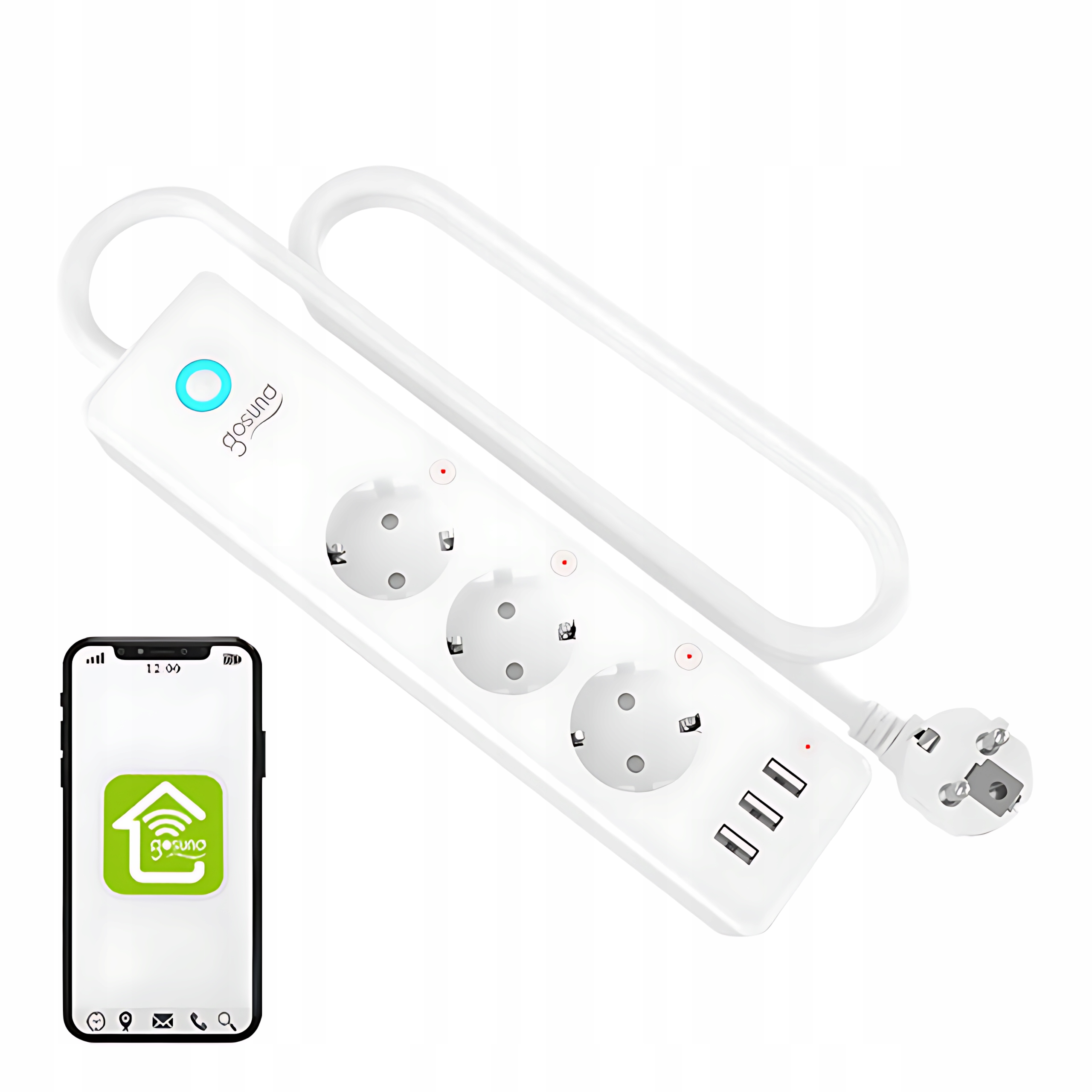 Gosund P1 PLUS Wi-Fi 3x AC 3x USB-A