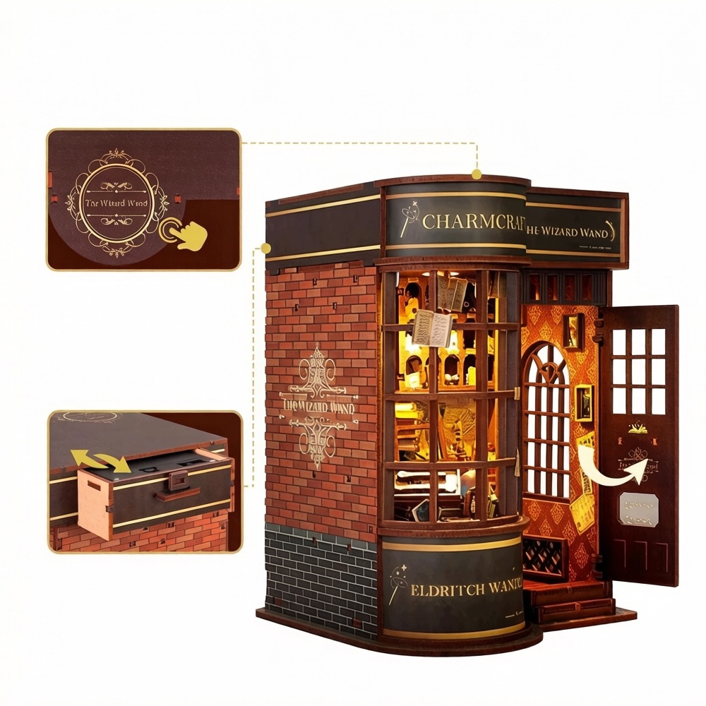 Diy Miniaturowy Domek, Book Nook, Puzzle 3D, Zestaw Diy Dla Dorosłych