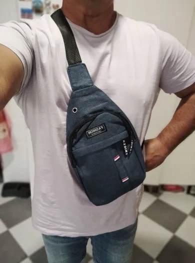 MĘSKA SASZETKA TOREBKA NERKA NA RAMIĘ SPORTOWA TORBA MIEJSKA Szerokość produktu 17 cm