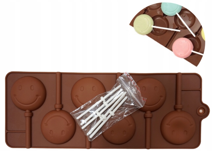 

Foremka Silikonowa Do Lizaków Lodów Buźki Patyczki