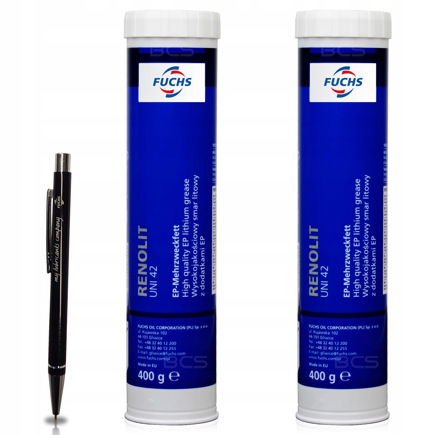 2 x FUCHS RENOLIT UNI 42 - PLASTYCZNY SMAR LITOWY z EP - NLGI 2 - 400g