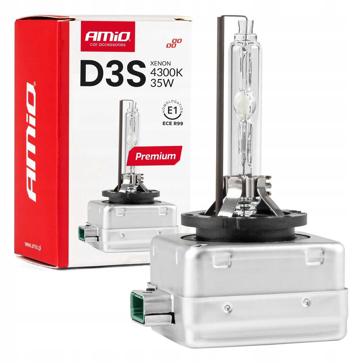 Żarówka Żarnik Xenon Ksenon D3S 4300K Premium AMiO