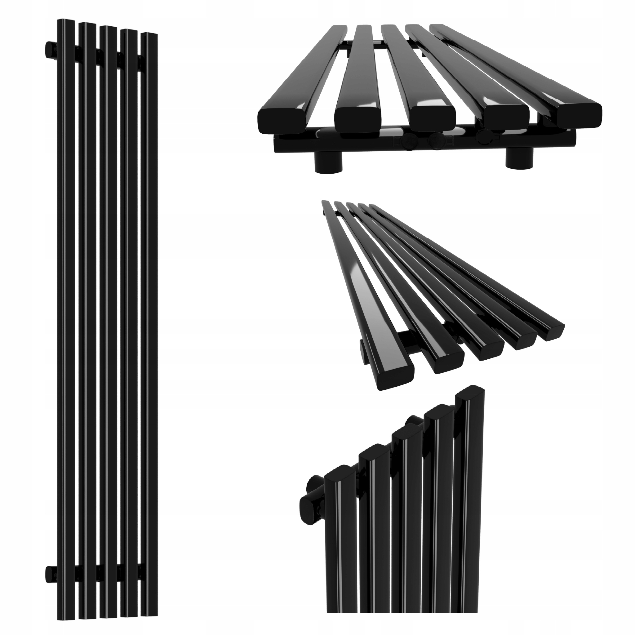 Dekorativní radiátor HORYZONT5 180x37 černý p