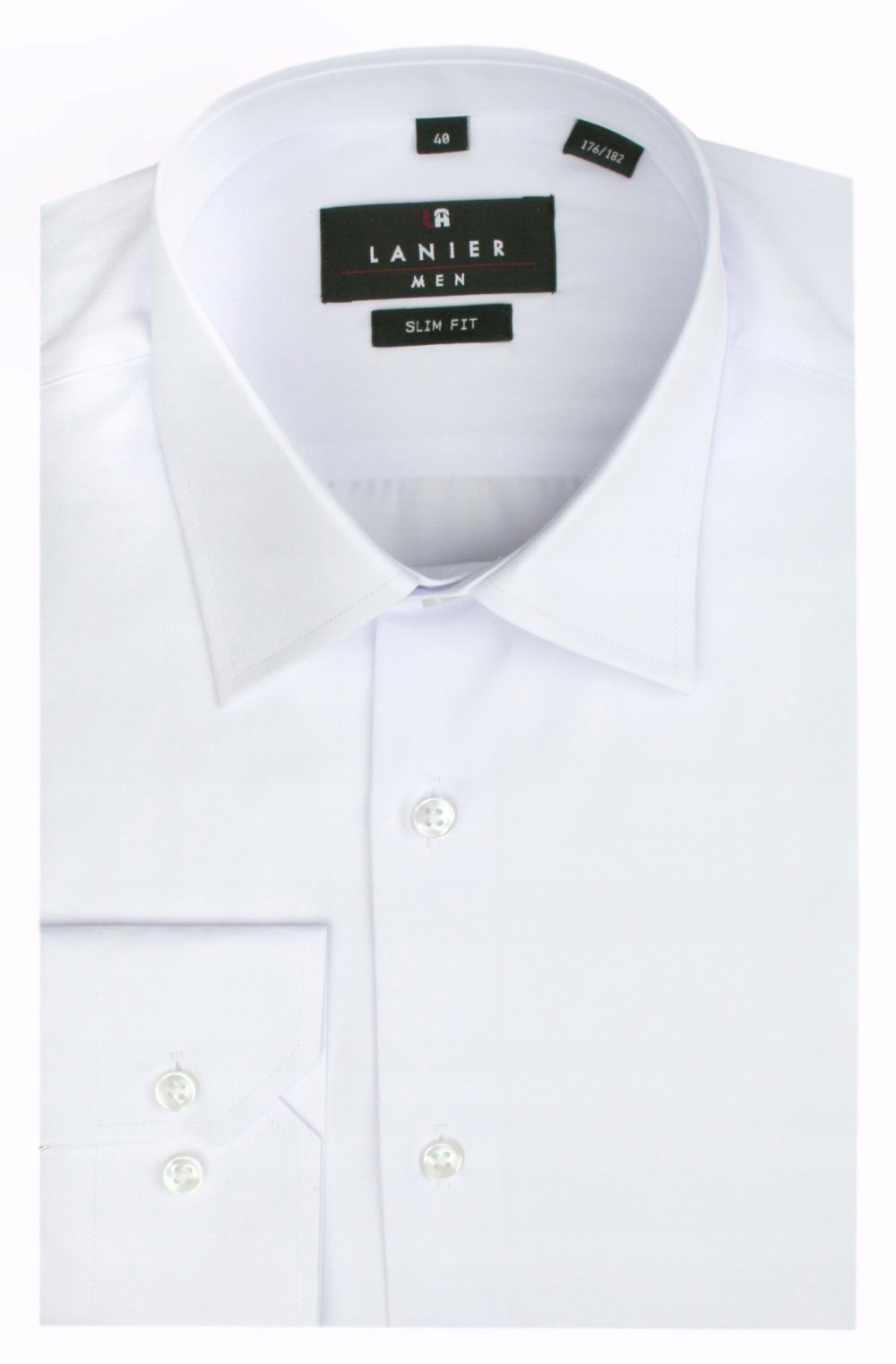 Zeštíhlená pánská košile (slim) Lanier Studená bílá 44/164-170