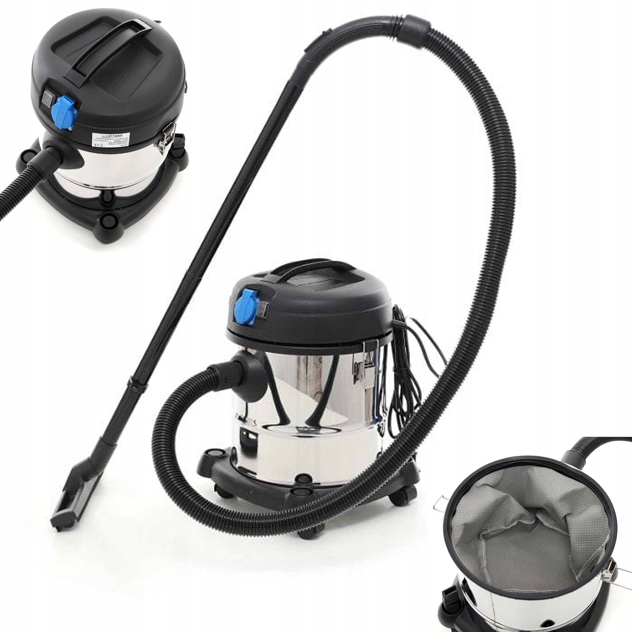 Vysavač Na Popel Mokrý/suchý Prach Zásuvka 20L 1200W