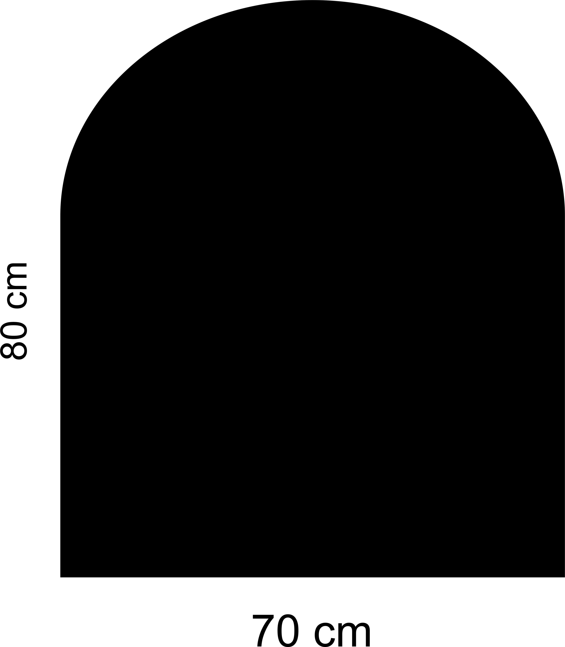 Na Magnety Luk hladký rovný bez nápisu kovová tabuľa 80x70