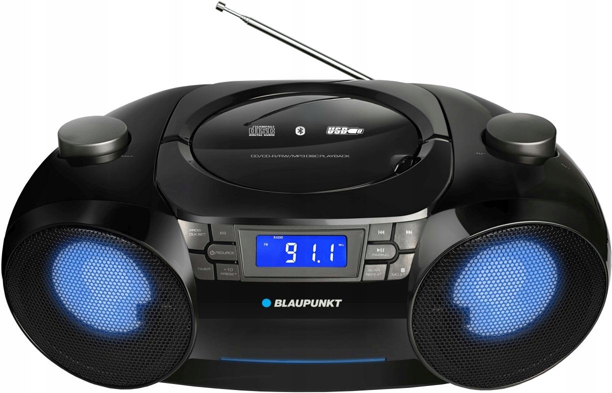 Radiopřijímač Blaupunkt BB31LED Bluetooth Boombox Přenosné rádio MP3