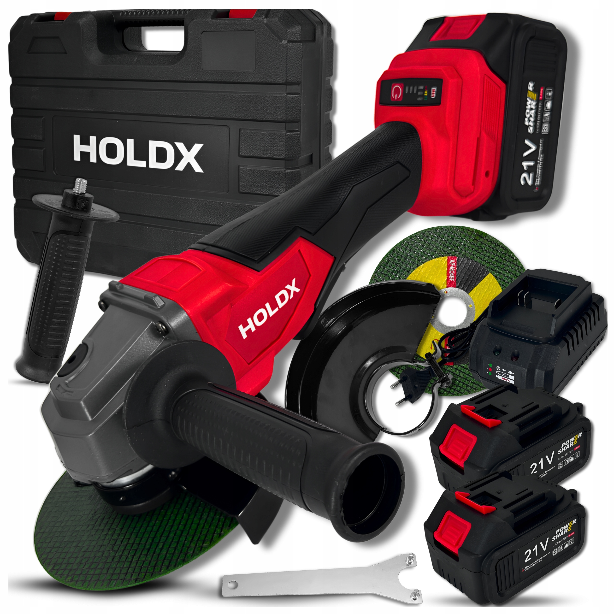 Úhlová Bruska Akumulátorová Bezkartáčová Bruska Diax 2xAKU Set