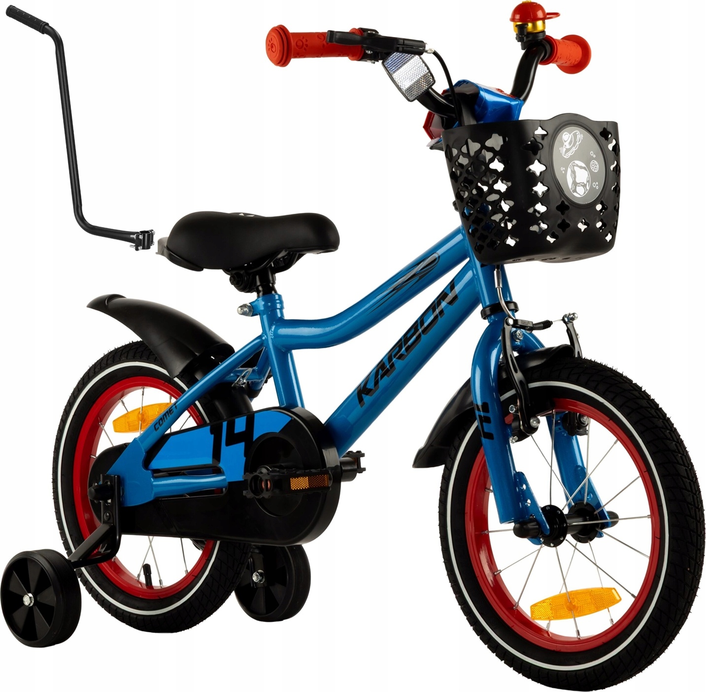 Rower dziecięcy 14 cali Dla Chłopca Karbon Niki Comet Rowerek Prowadnik