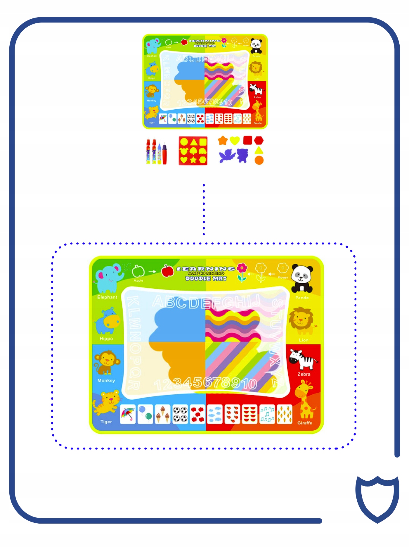 ZABAWKA INTERAKTYWNA MAGICZNA MATA DO MALOWANIA WODĄ 90,60 cm Kod producenta 4778007604670