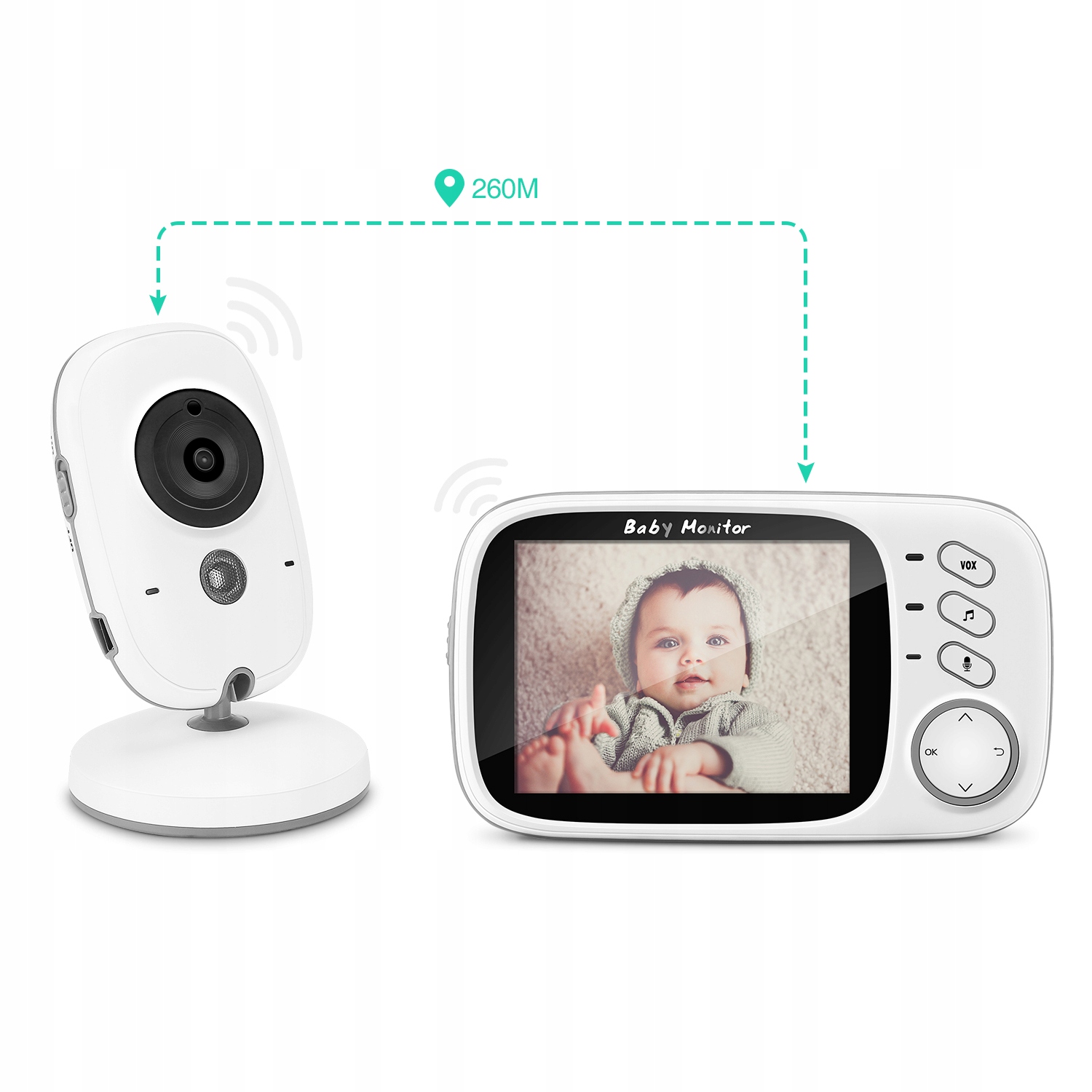 NIANIA ELEKTRONICZNA KAMERA NA ŻYWO 3.2"LCDx2 Marka Boifun