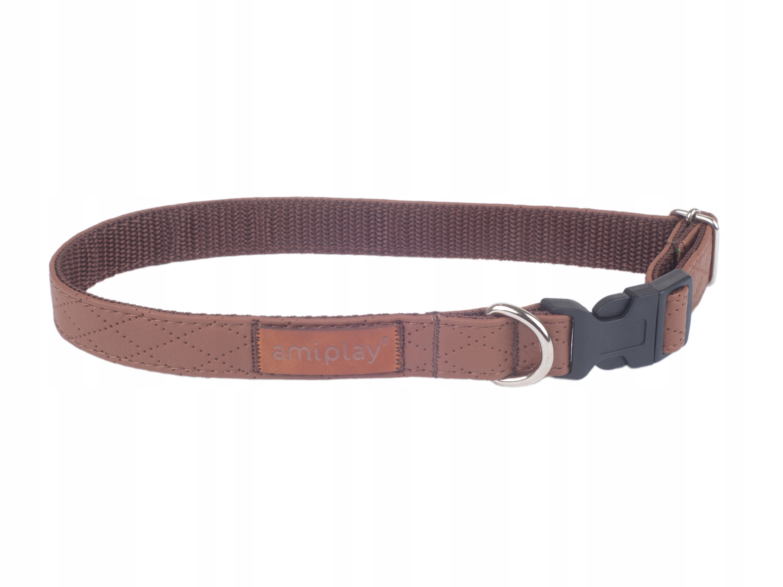 

amiplay Obroża skóropodobna Cambridge XL Brązowa