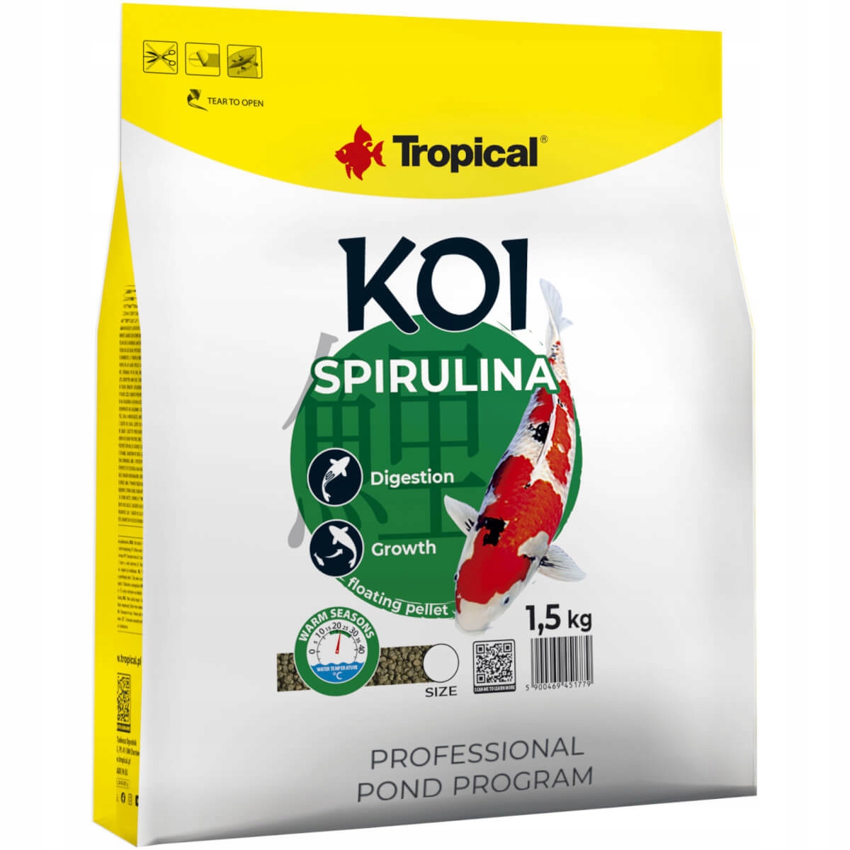 

Tropical Koi Spirulina Pellet M 5L Pokarm dla ryb