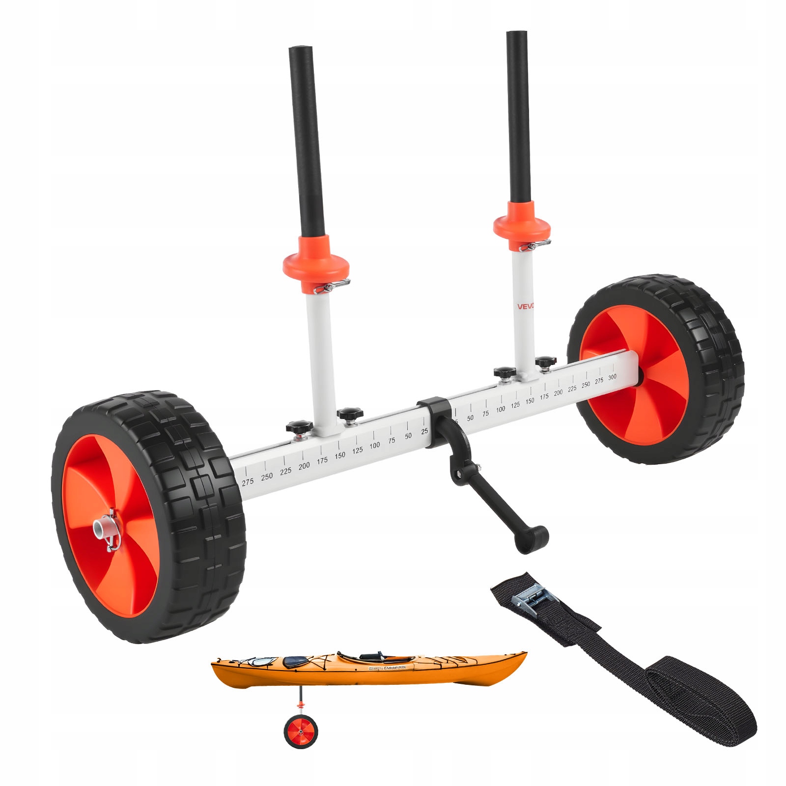 Vozík Na Kajak Vevor 113 Kg Pevný Na Kanu Pneumatiky 25.4 CM S Pásem