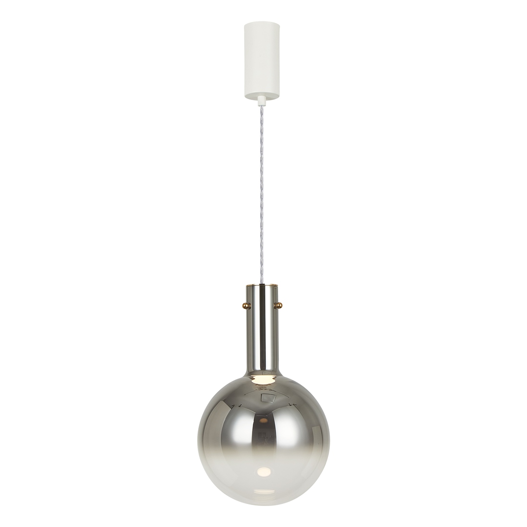 ML0327 Chromová sklenená lampa guľa 25 cm 1xGU10 Toronto Eko-light