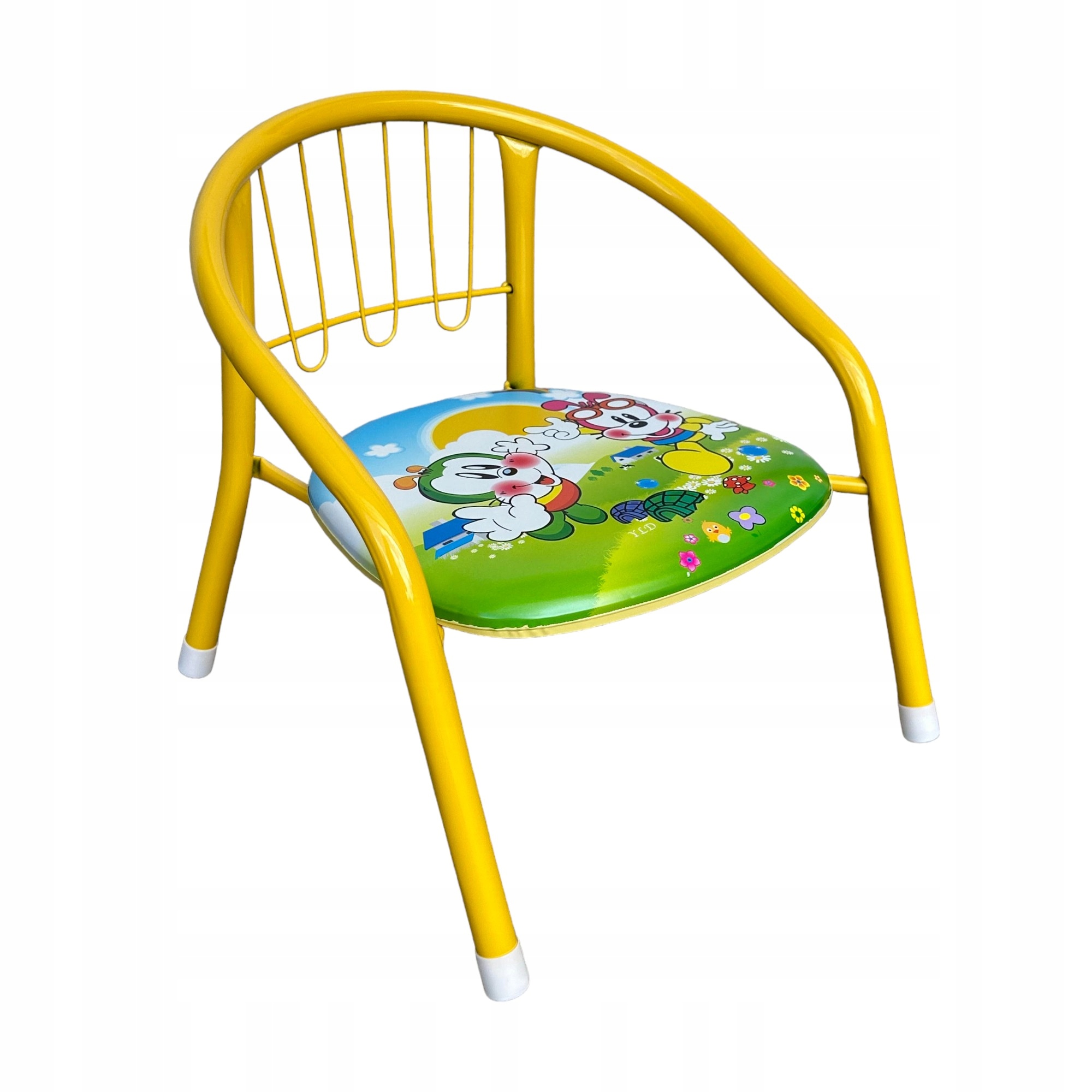 KRZESEŁKO PISZCZĄCE DZIECIĘCE 35 CM FOTELIK METALOWY DO DOMU OGRODU DZIECKA