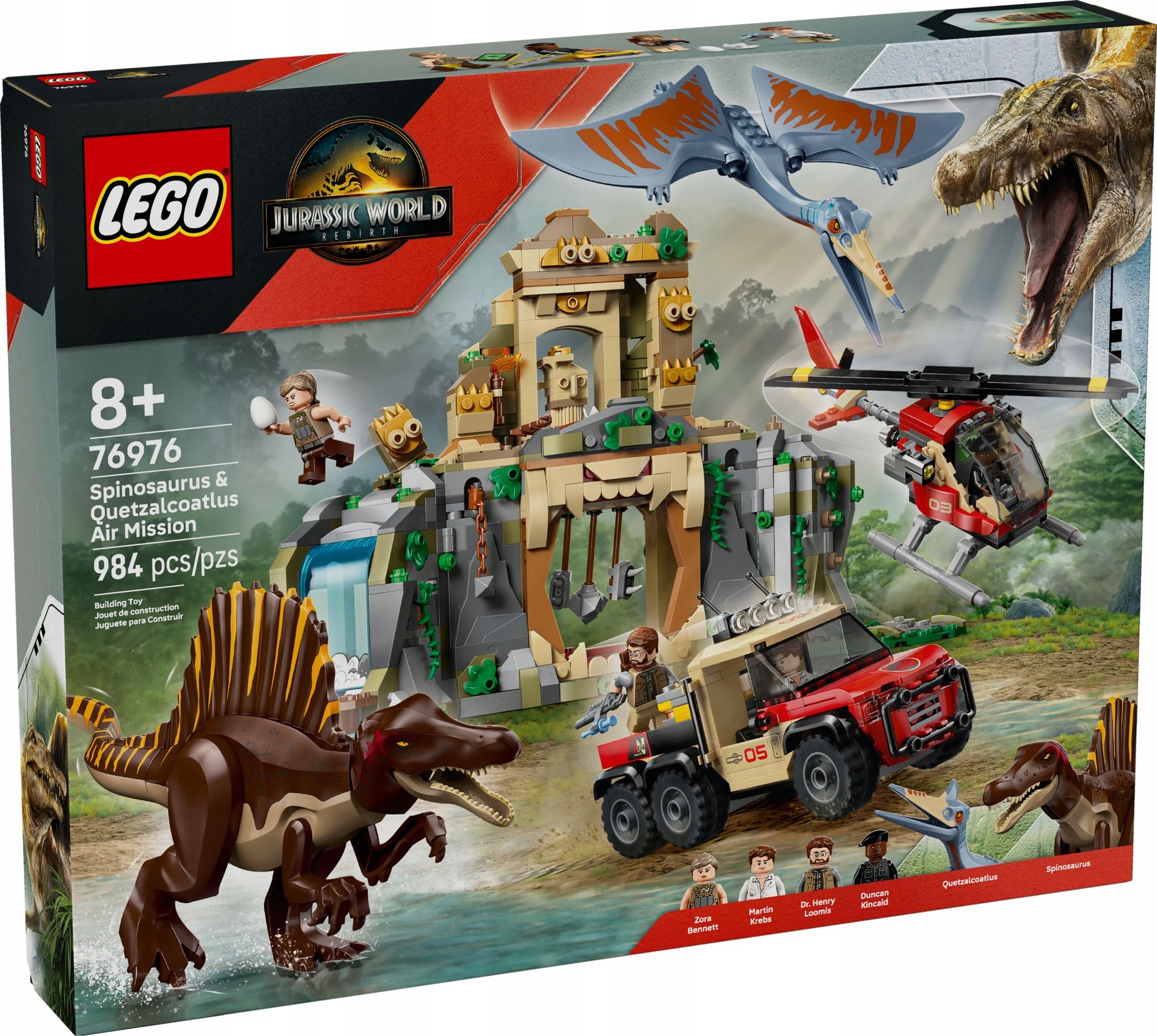 Lego Jurský Svět – Letecká Mise S Kecalkoatlem A Spinosaurem – 76976