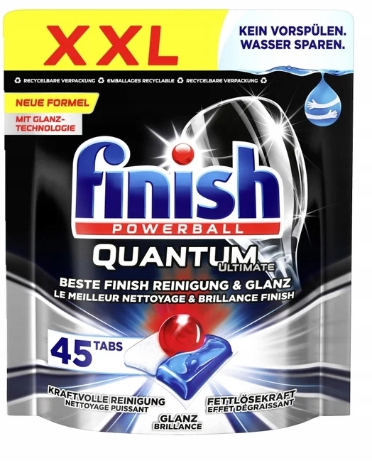 

Finish, Tabletki do zmywarki, 45 sztuk