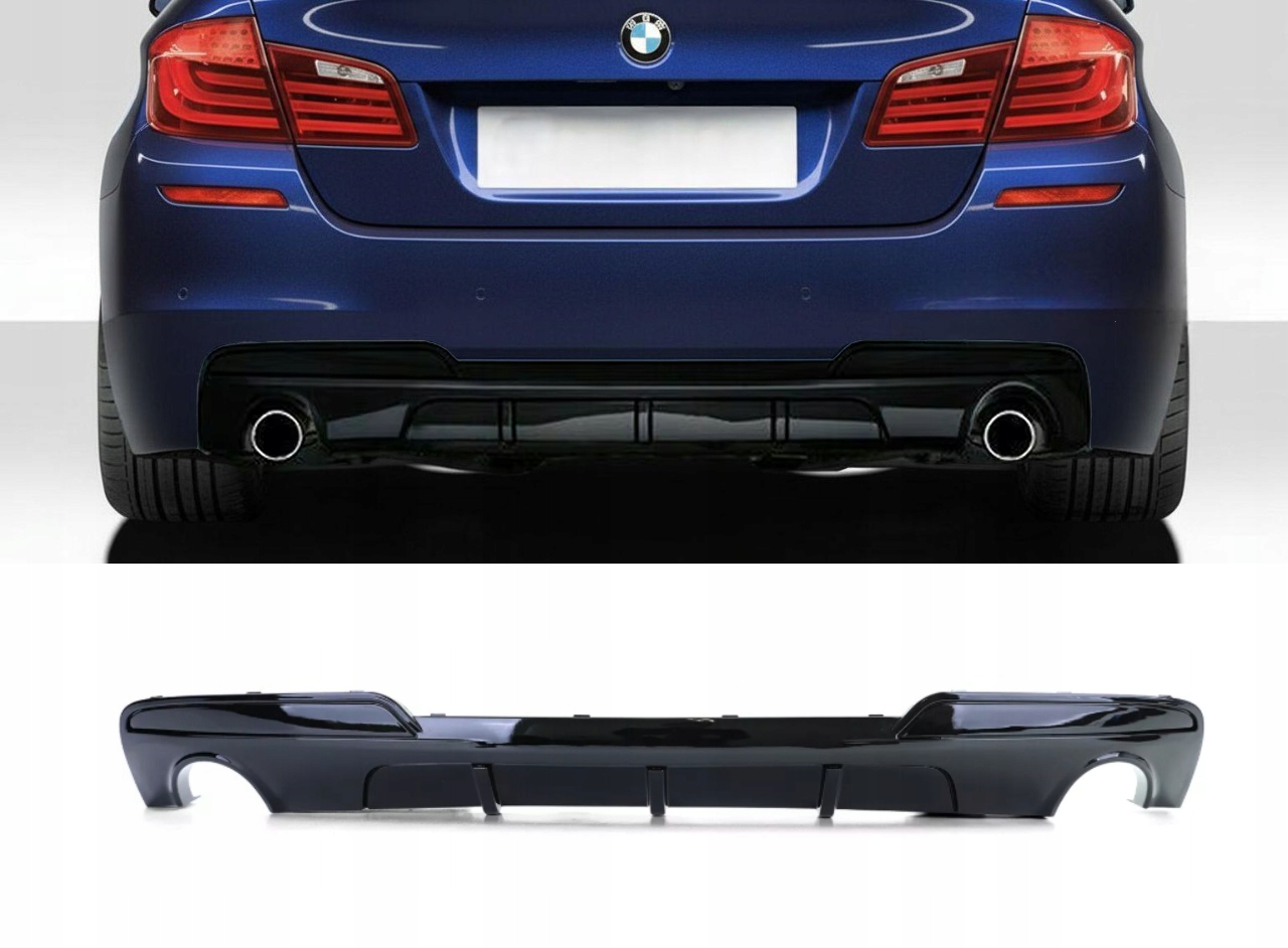 Difuzér Zadního Nárazníku Pro Bmw F10 F11 M Paket 2011-2017 Černý 535 Look