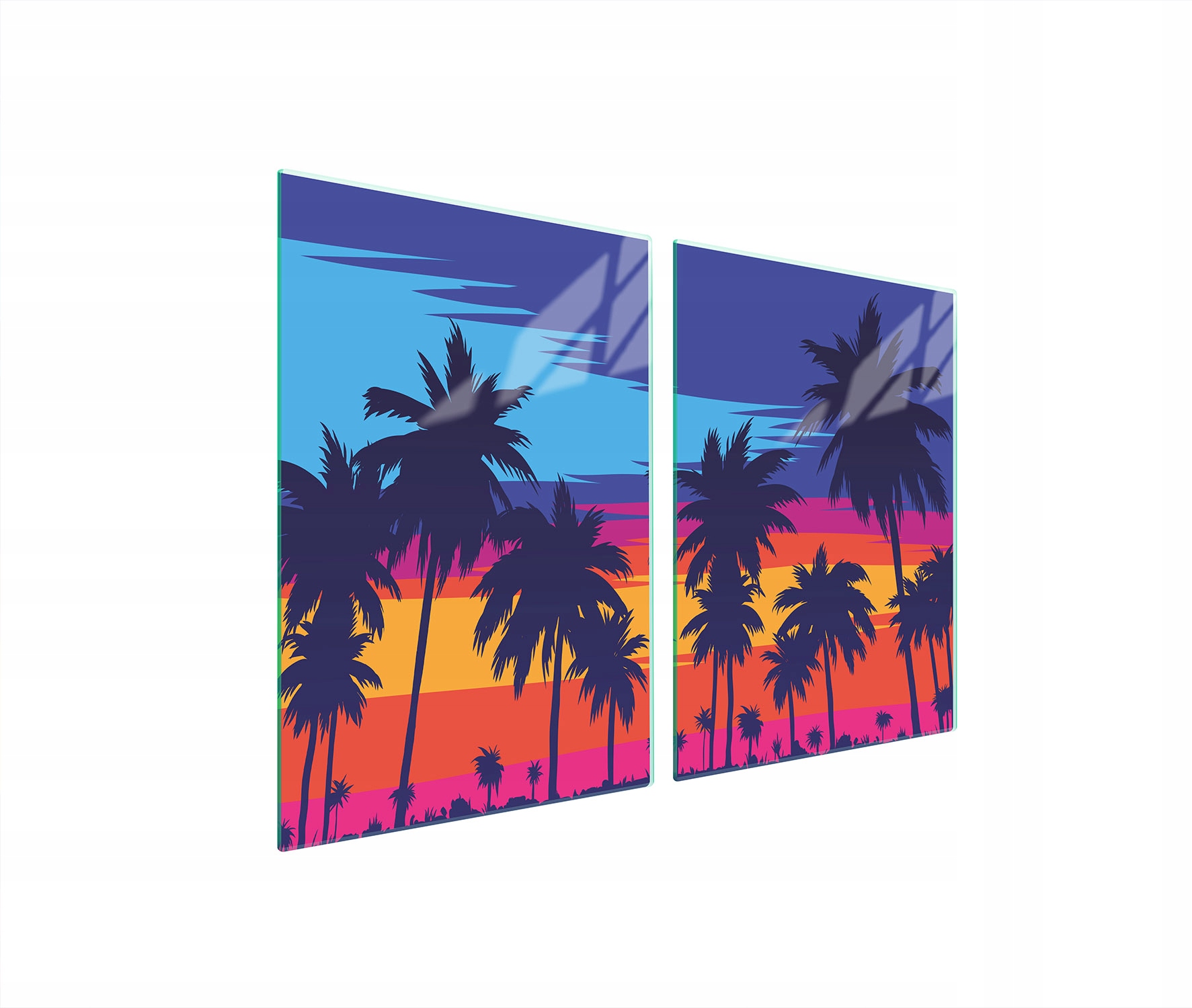 Skleněná Ochranná Deska Do Kuchyně 2x45x52 Palmy Tvrzené Sklo