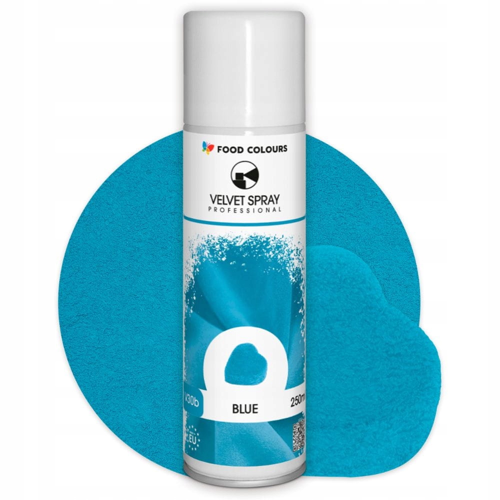 Levně id_5608 Cukrářský Semiš Velvet Food Colours Modrý 250 ml Sprej Dort