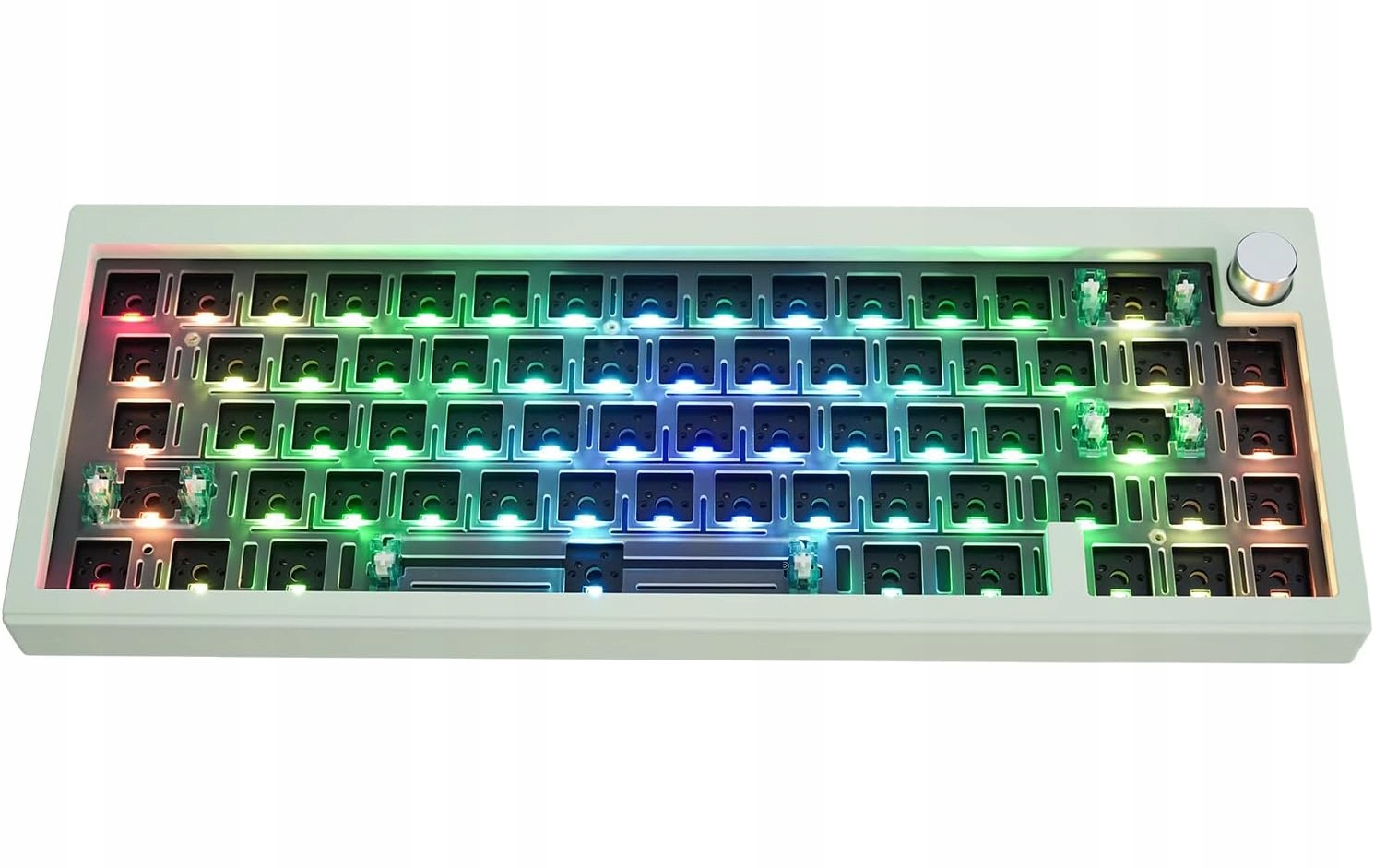 Mechaniczna klawiatura Cidoo V65 V2 bez keycapów z Rgb, zielona