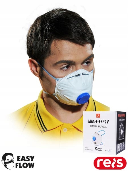 Protiprachová polomaska s ventilkem 10 Ks