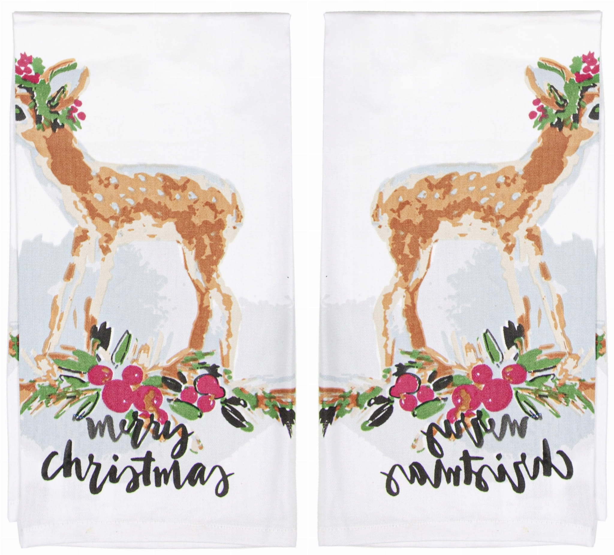 

Komplet 2 Ręczników Kuchennych Renifer Święta