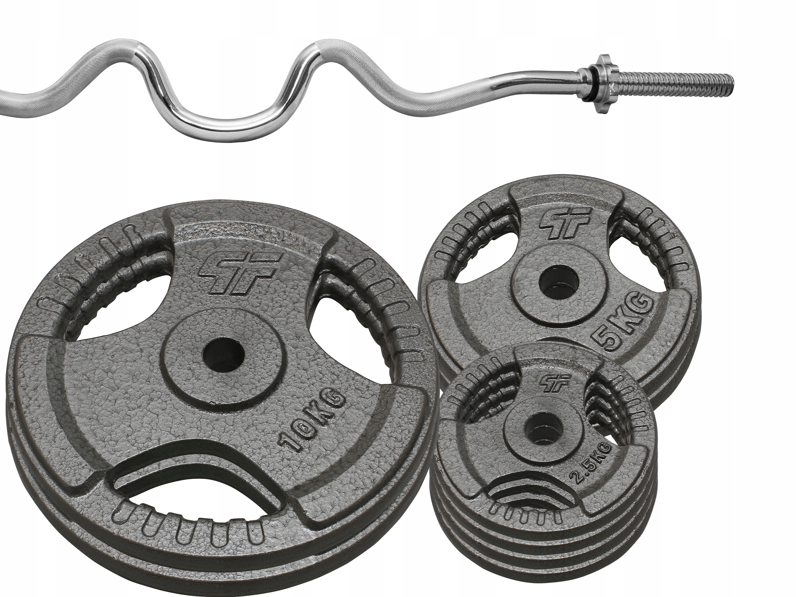 ZESTAW 47 kg OBCIĄŻENIE HAMMERTONE ŻELIWO Z GRYFEM ŁAMANYM MOCNO 120CM