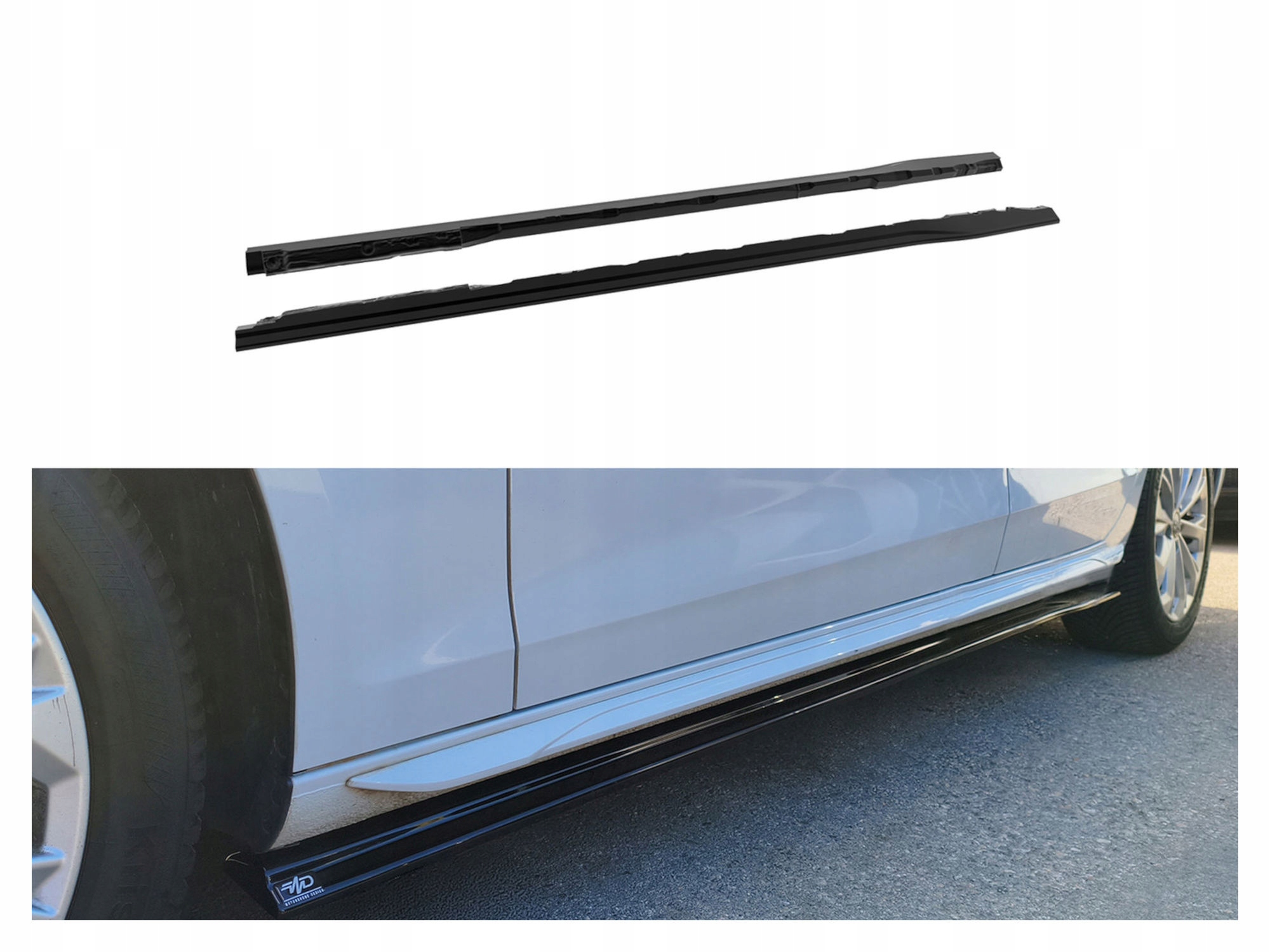 Krytky prahů lišty pod prahy pro Audi A4 V B9 8W 2019-2024 Sedan