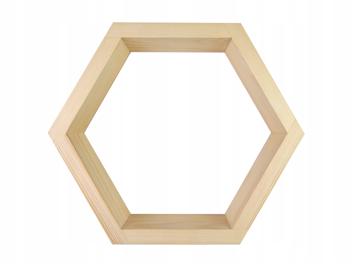 

Półka Heksagon Hexagon Plaster Miodu Drewniana