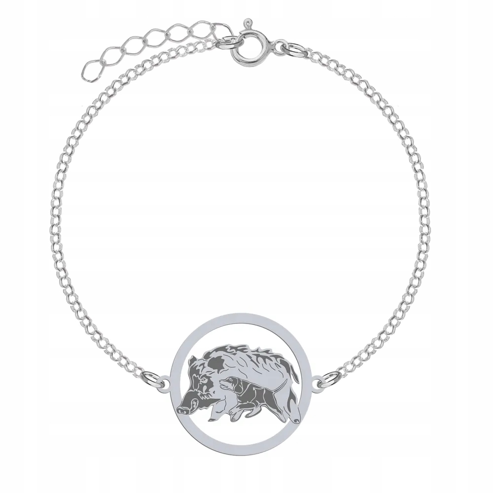 Stříbrný náramek 925 se psem Slovenský Kopov Šperky Gravírování Bonus