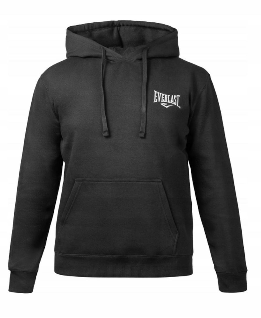 pánská mikina Everlast BLM002-01 tepláková bavlna s kapucí černá 2XL