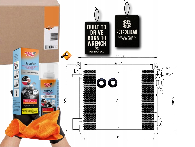 конденсатор кондиционера kia PICANTO 04- nrf # pro+ Kit9