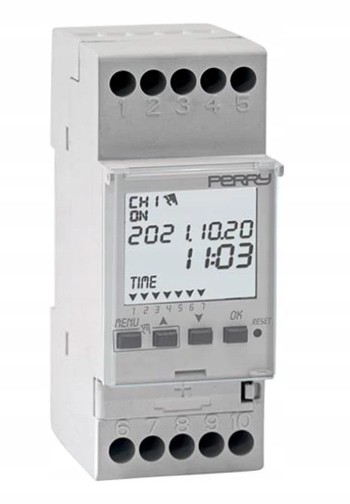 Časovač Max Hauri Ag 2-DIN 1 Canale časovač Perry Electric