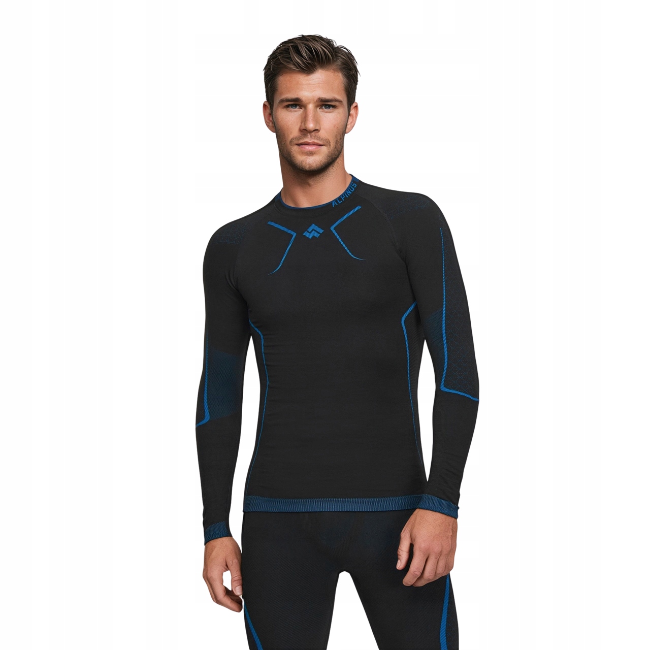 Bluza termoaktywna męska Alpinus Lillehammer zimowa, płaskie szwy miekka M