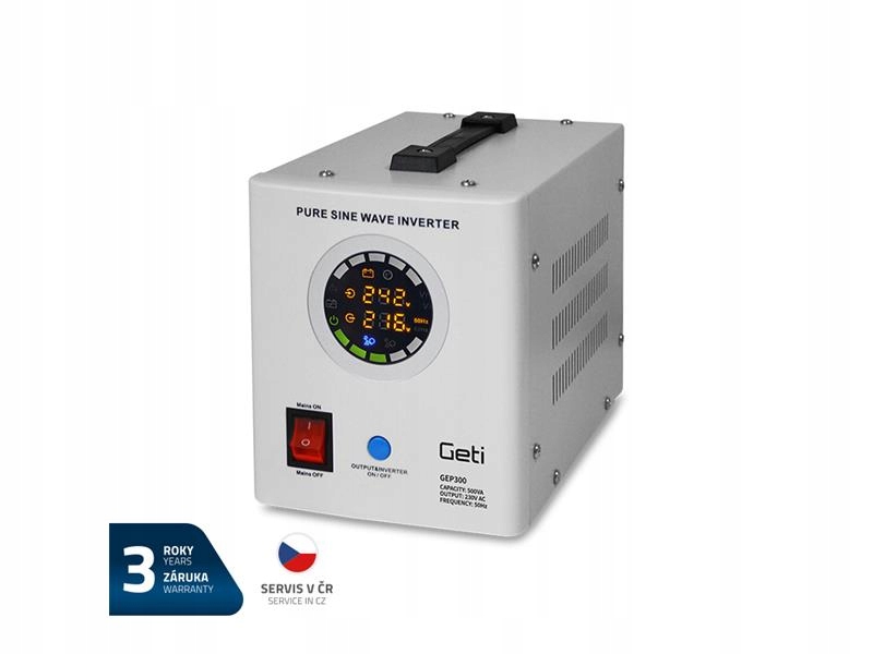Zdroj záložní Geti GEP300 sinus 300W (500VA)