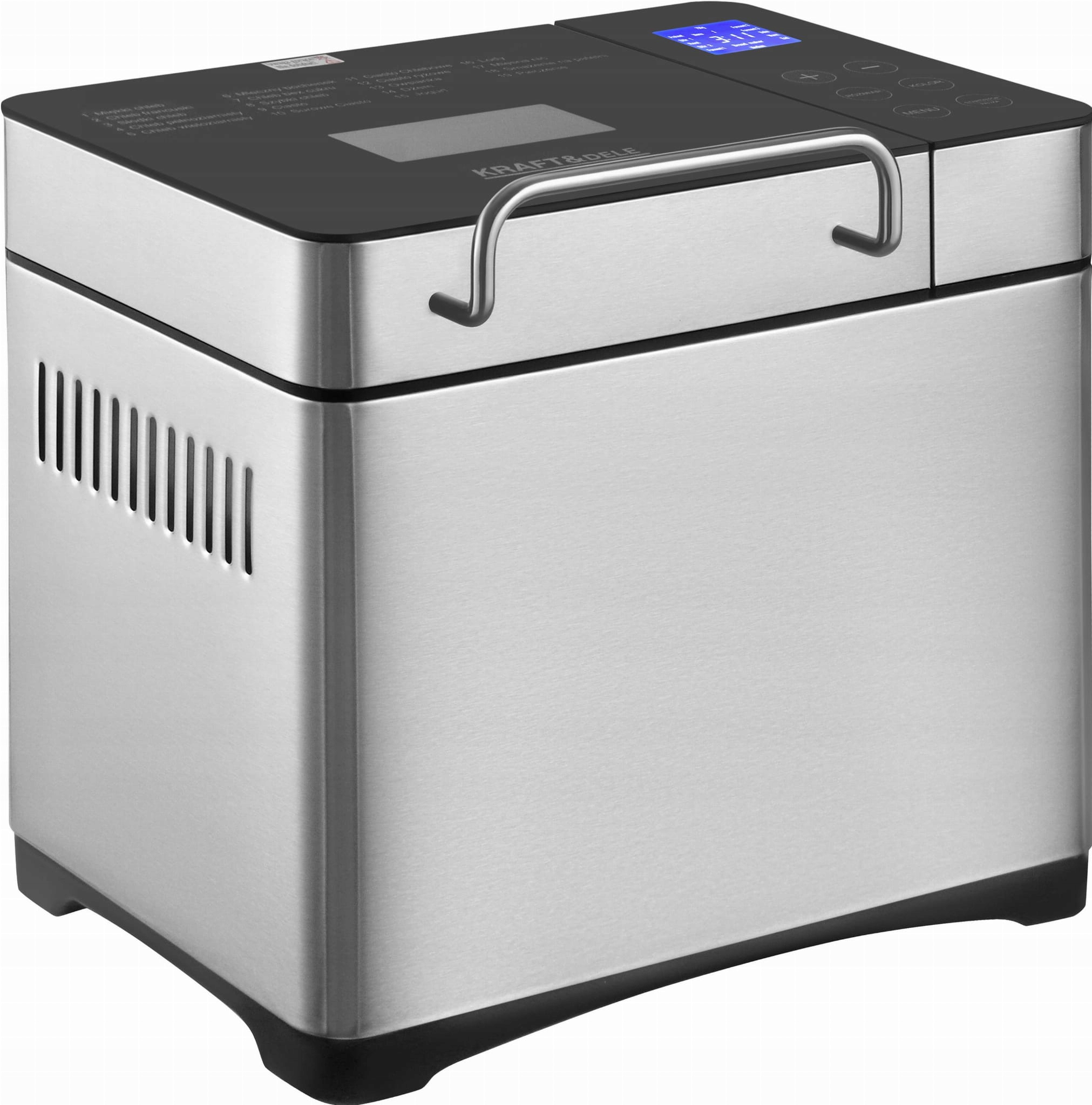 MAIZES CEPŠANAS MAŠĪNA AUTOMĀTISKA 19 PROGRAMMAS LCD 800 W 1000 G PIEDERUMI Zīmols bez zīmola