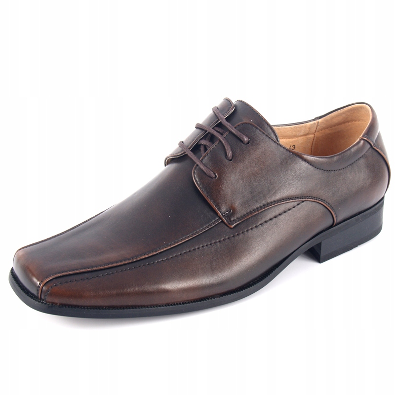 

Eleganckie buty męskie półbuty wew. Skóra Brązowe