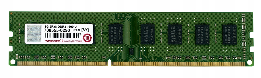 Transcend 8GB PC3-12800 DDR3 2Rx8 non-ECC Qnap Paměť