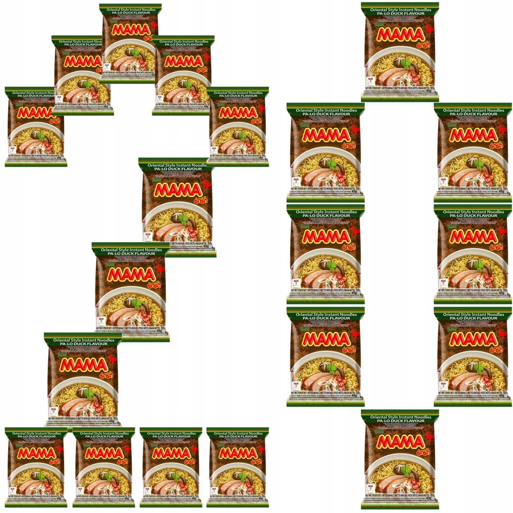 Levně 20 x Thajská instantní polévka Těstoviny Instant Kachna Pa-lo Duck 55 g Mama
