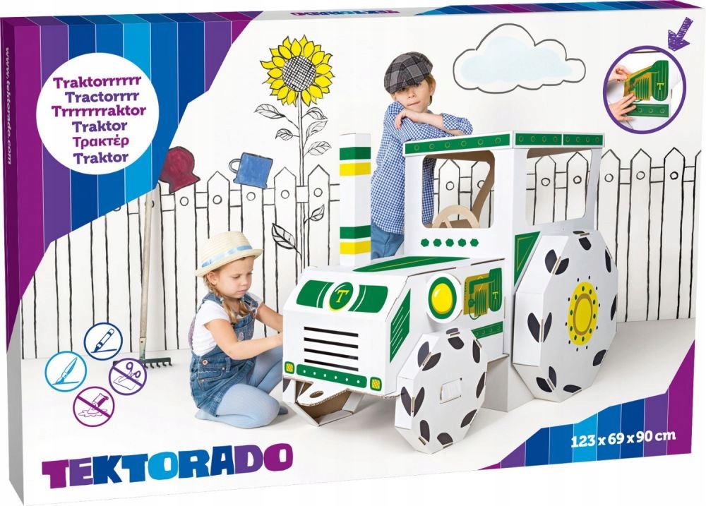 

Tektorado Traktor Kartonowy do malowania