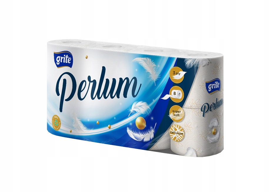 

Papier toaletowy biały dekorowany 3w Grite 8 rolek