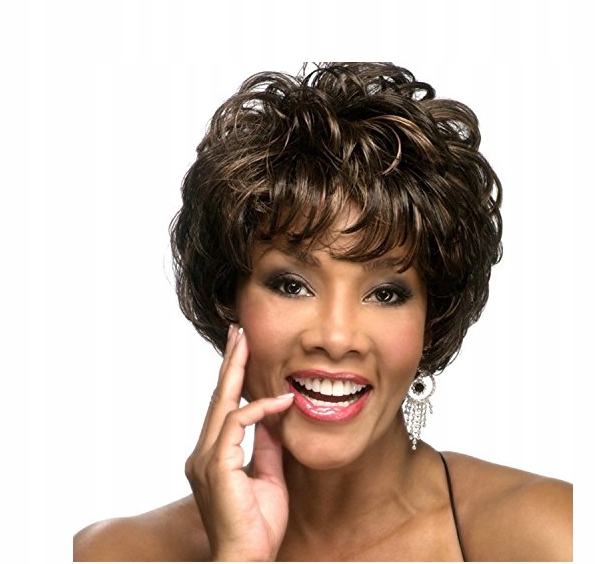 

Peruka Whitney Houston Włosy Krótkie Pasemka W8
