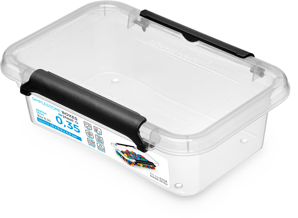 

Pojemnik Plastikowy Z Pokrywą Organizer 0,35L