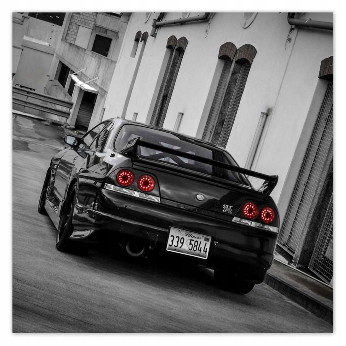 Fototapety 312x312 Czarny Nissan Gtr